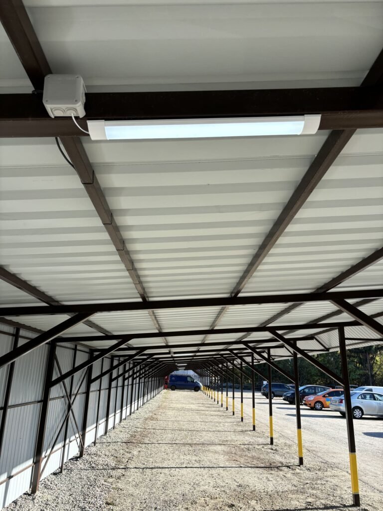 установка освітлення на критій парковці Житомир