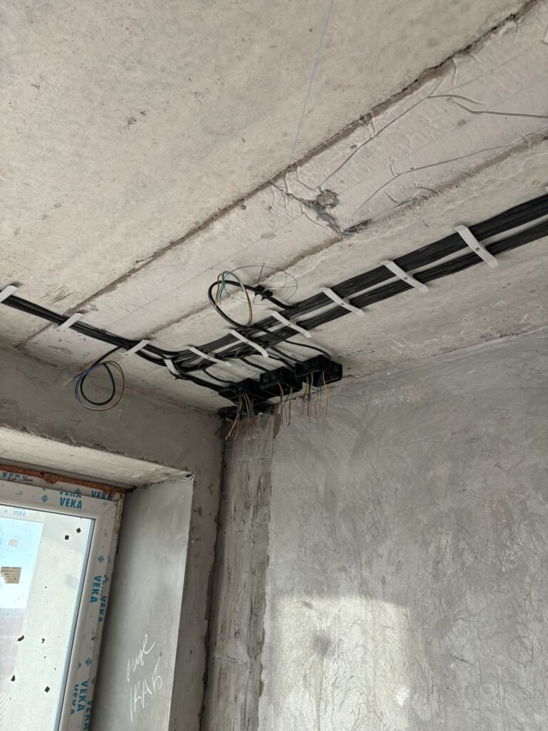 прокладка кабелю під гіпсокартон квартира Житомир
