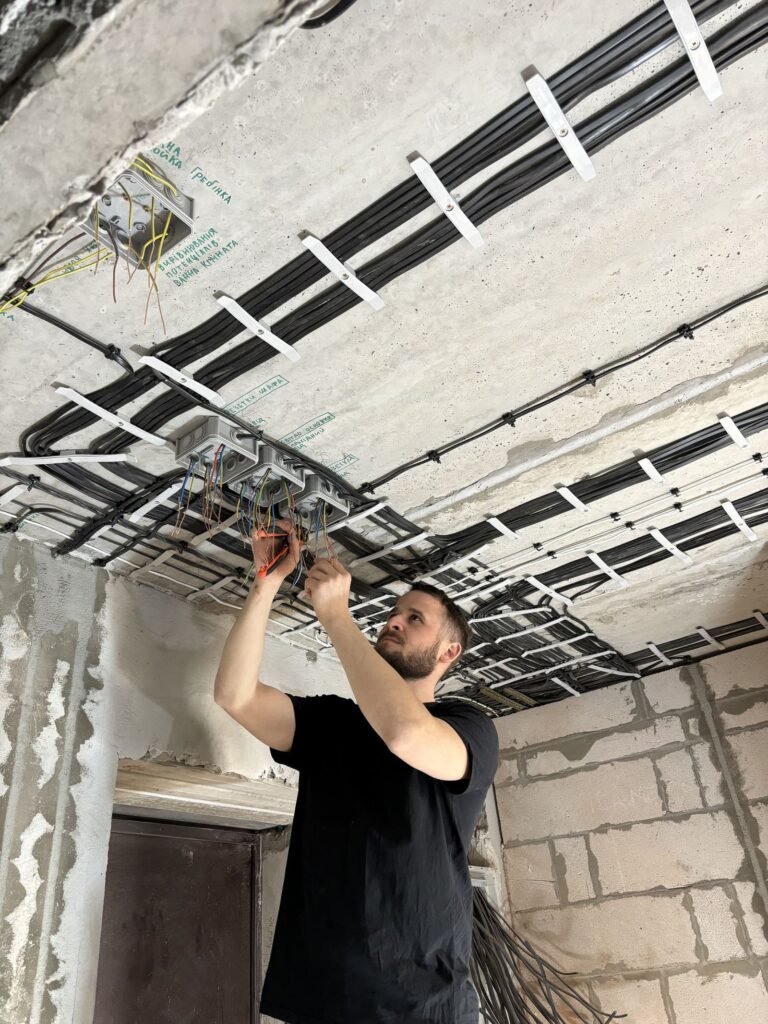 монтаж силових кабелів квартира Житомир
